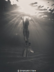 Underwater model in mediterranean sea by Emanuele Vitale 